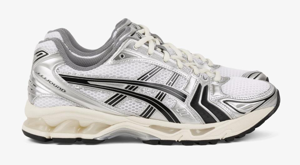 The lateral side of the JJJJound x Asics Gel-Kayano 14.
