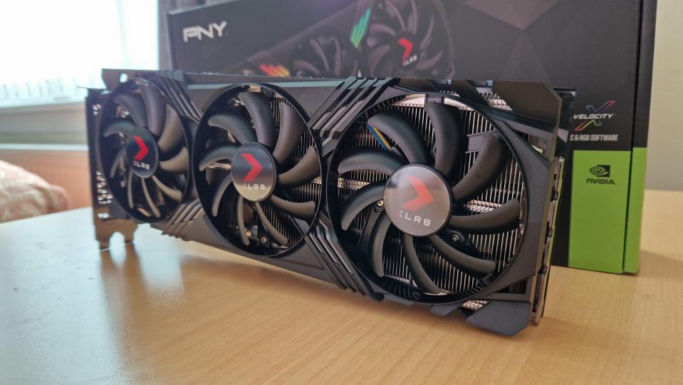 PNY GeForce RTX 4070's triple fans up close