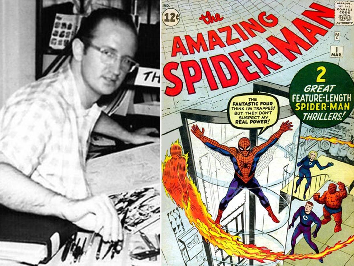 Ditko worked with Marvel for 38 issues of Spider-Man: Fandom/wikia.org