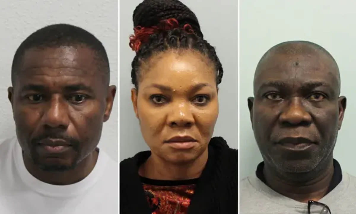 Ike Ekweremadu, 60 (right), his wife Beatrice, 56, and Dr Obinna Obeta, 50, who were accused of treating the man and other potential donors as ‘disposable assets’ (Met Police)