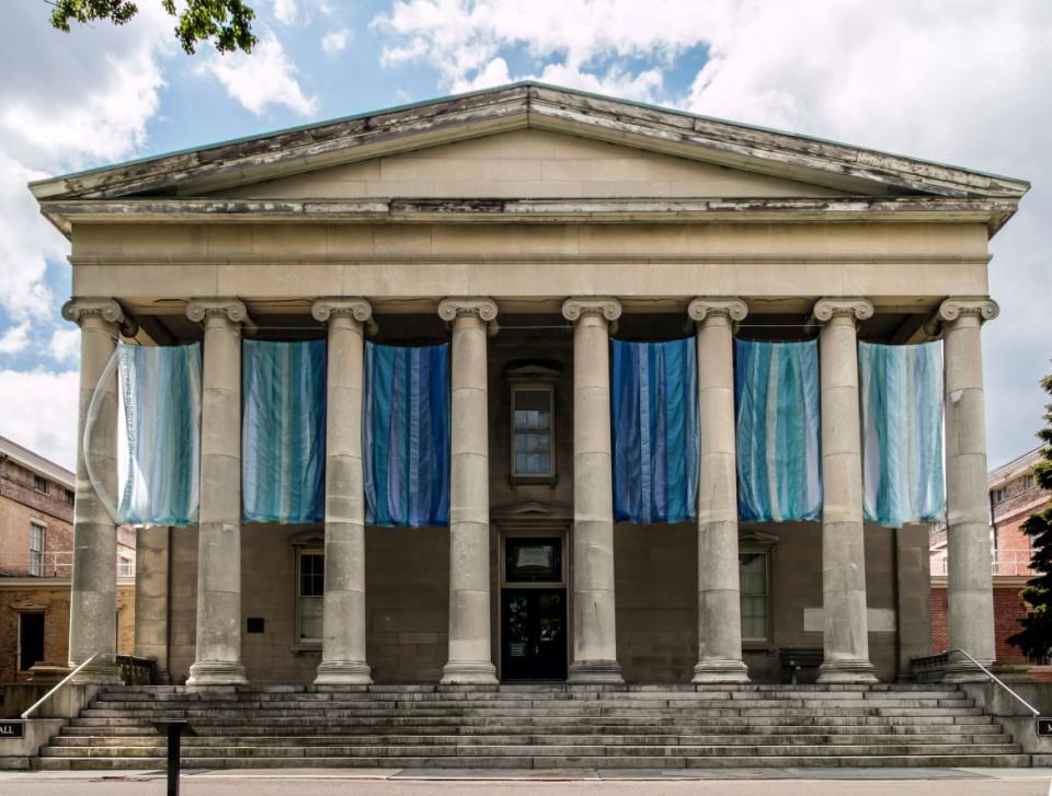 <div class="inline-image__caption"><p>Snug Harbor 19th-century Greek Revival structure on Temple Row.</p></div> <div class="inline-image__credit">Getty</div>