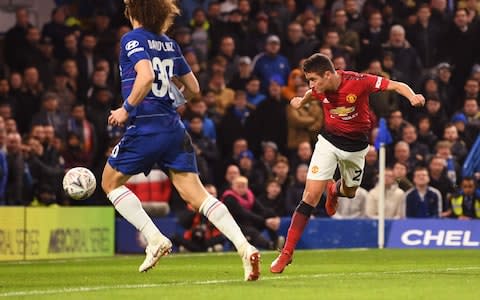 Ander Herrera of Manchester United scores - Credit: Getty