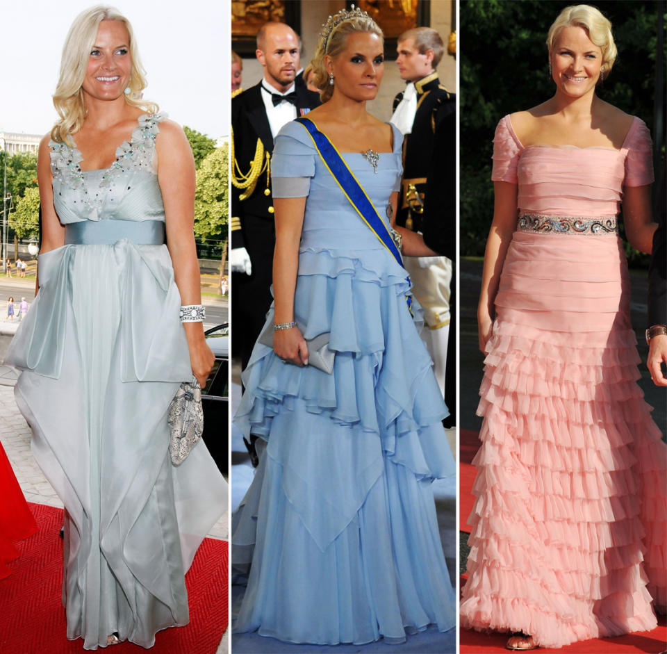 2010 ist das Jahr der großen Roben. Glamouröse Abendkleider haben es der künftigen Königin von Norwegen angetan. Sie liebt auffällige Schnitte und betont ihre Zartheit durch pastellige Farben und leichte Stoffe. Bei jedem Auftritt steht Mette-Marit so im Mittelpunkt.