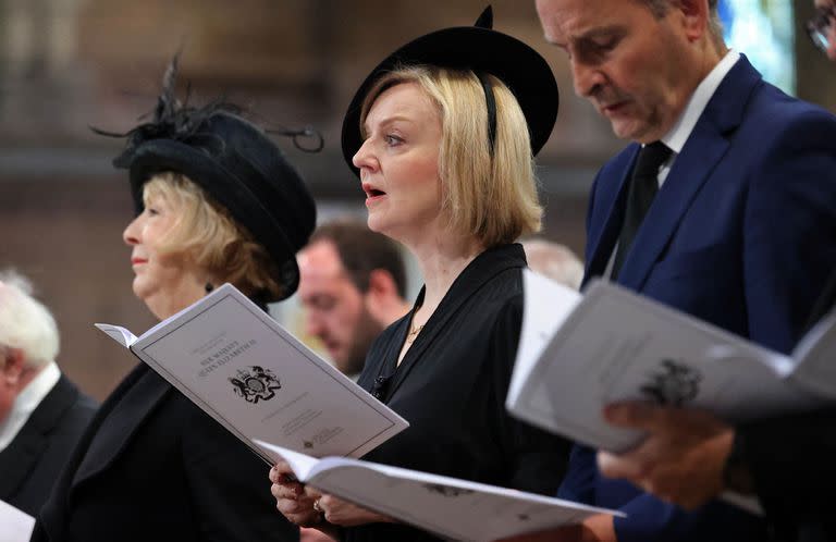 Liz Truss, durante la ceremonia