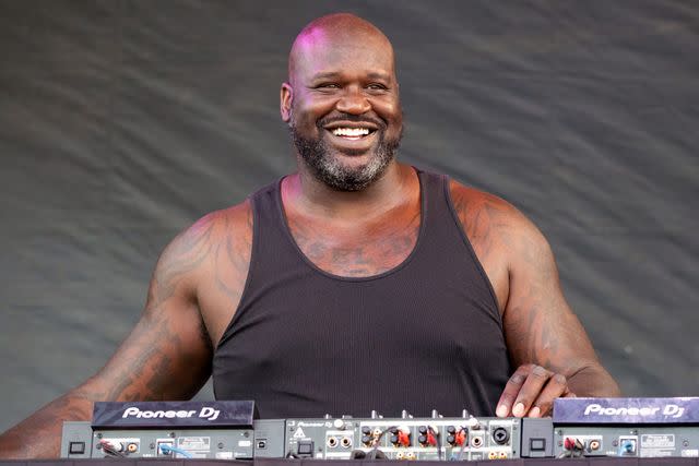 <p>SUZANNE CORDEIRO/AFP via Getty</p> Shaquille O'Neal, aka DJ Diesel