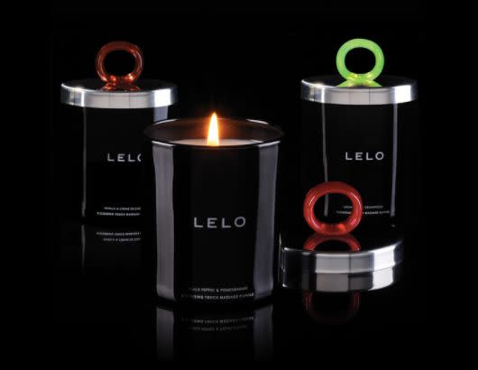 Burn one of these beauties to ~set the mood~ and the melted all-natural soy wax, shea butter and apricot kernel oil <strong><a href="https://www.lelo.com/flickering-touch-massage-candle" target="_blank" rel="noopener noreferrer">turns into luxurious massage oil</a></strong>. (Just be sure to check the temperature before you try it out).