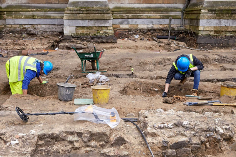 西敏寺要建造新的遊客設施，找來考古團隊驗證發掘中世紀遺跡。（圖／Westminster Abbey）