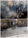 A combination picture shows the Mea Shearim neighbourhood of Jerusalem