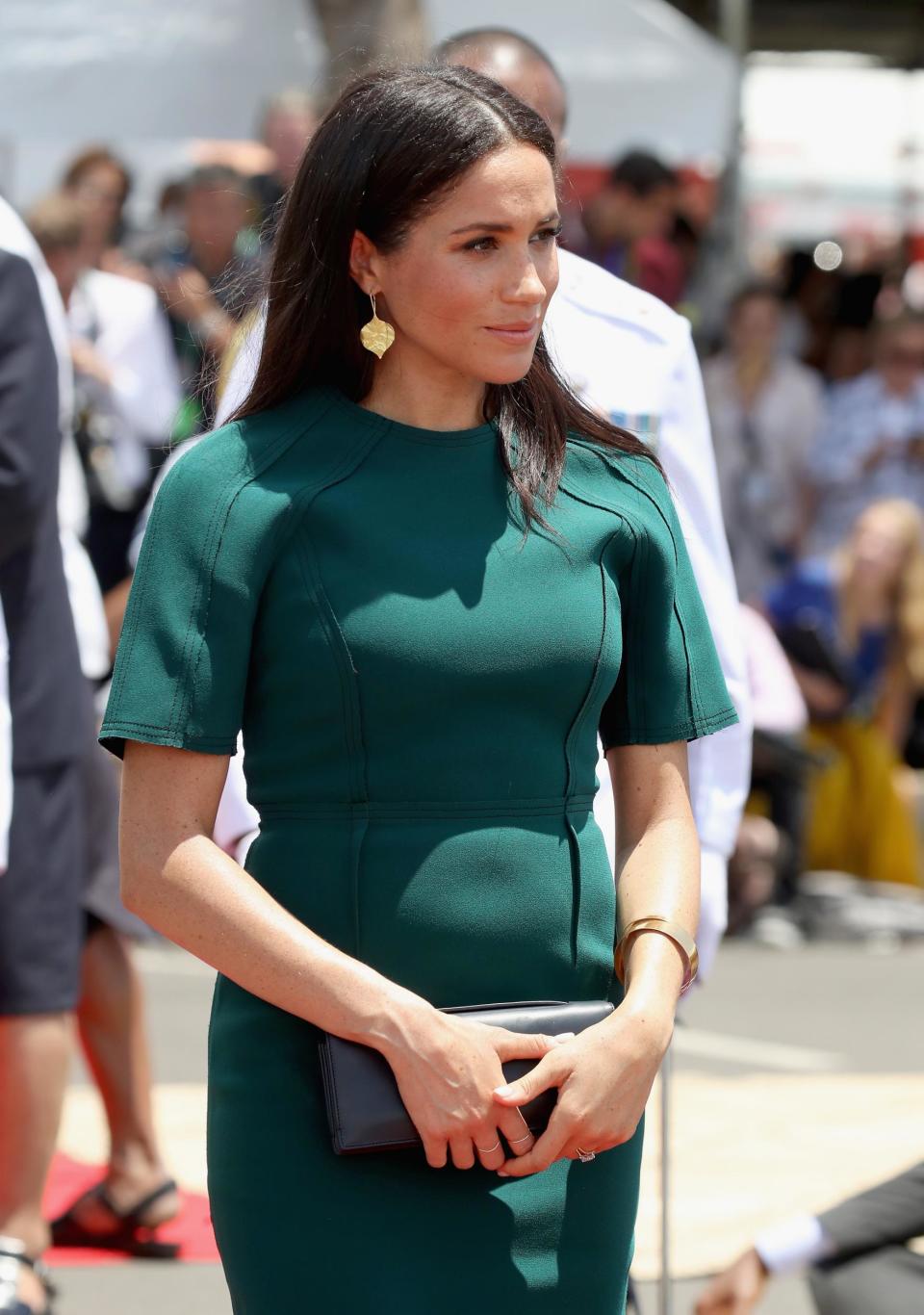 Meghan Markle wearing Pippa Small in 2018 (Getty Images)