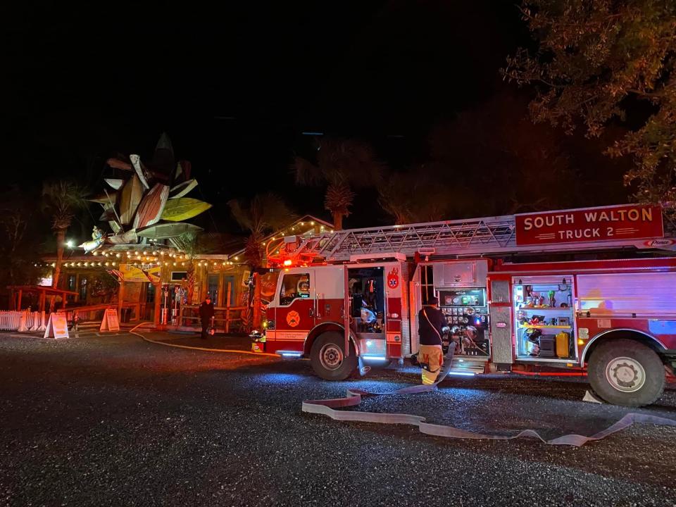 South Walton Fire District firefighters responded to a fire at AJ's Grayton at around 8:40 p.m. Friday. The fire has been extinguished.