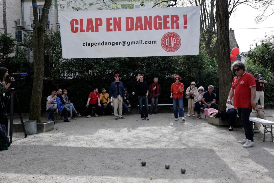 Montmartre Petanque Club 'CLAP' protest in Paris