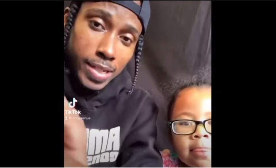 Kory Yeshua speaks with his daughter in a TikTok video he posted in 2021, which is being used in ads across Wisconsin.