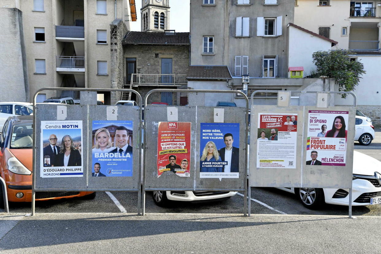 Le Rassemblement national est en tête des intentions de vote pour le premier tour des législatives, dimanche 30 juin.    - Credit:MOURAD ALLILI/SIPA  