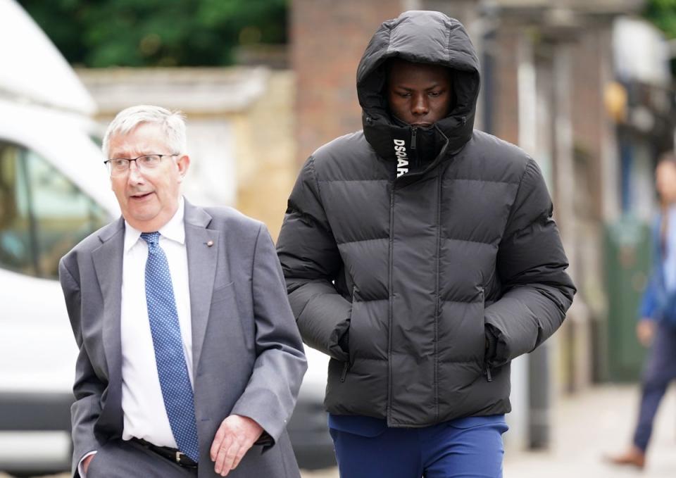 Yoan Zouma arriving in court on Wednesday (PA)