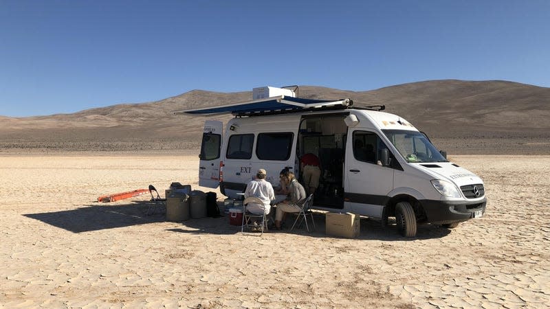 Members of the research team in Yungay. - Photo: <a class="link " href="https://phys.org/news/2024-04-hidden-biosphere-beneath-world-driest.html" rel="nofollow noopener" target="_blank" data-ylk="slk:Lucas Horstmann, GFZ-Potsdam;elm:context_link;itc:0;sec:content-canvas">Lucas Horstmann, GFZ-Potsdam</a>