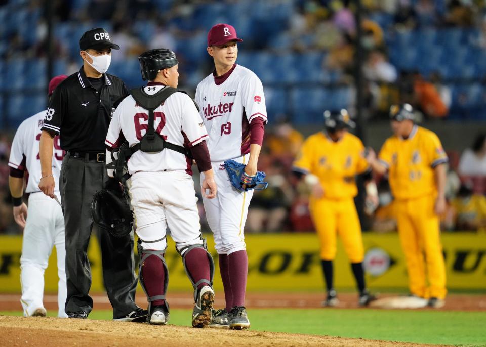 樂天桃猿本土投手黃子鵬。（特約攝影游智勝）