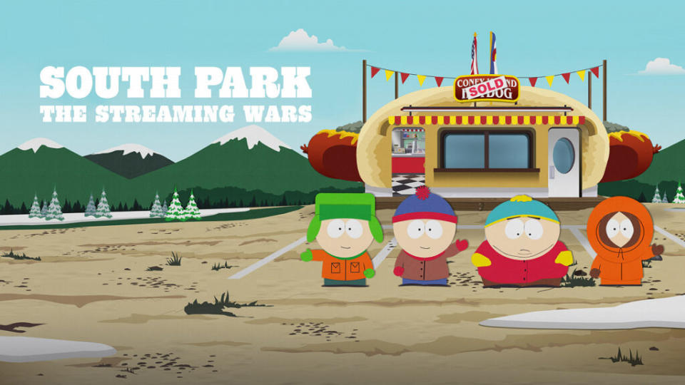 South Park The Streaming Wars est un épisode spécial diffusé sur Paramount+. Il se moque de la multiplication des services de SVOD.  // Source : Paramount