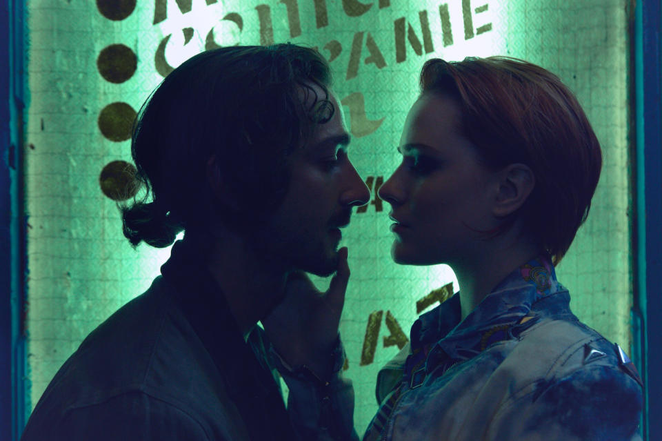 This image released by Millenium Entertainment shows Shia LaBeouf, left, and Evan Rachel Wood in a scene from "Charlie Countryman," about a man who falls for a woman who belongs to a violent crime boss. (AP Photo/Millenium Entertainment)