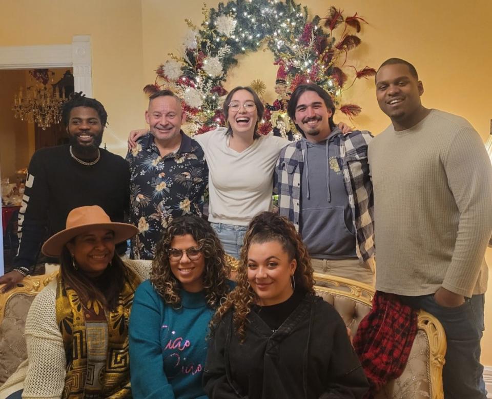 Cast members of Springfield Little Theatre and the Mosaic Art Collective's "In The Heights" celebrate the holidays together. "In The Heights" runs Jan. 26-Feb. 11,. 2024.