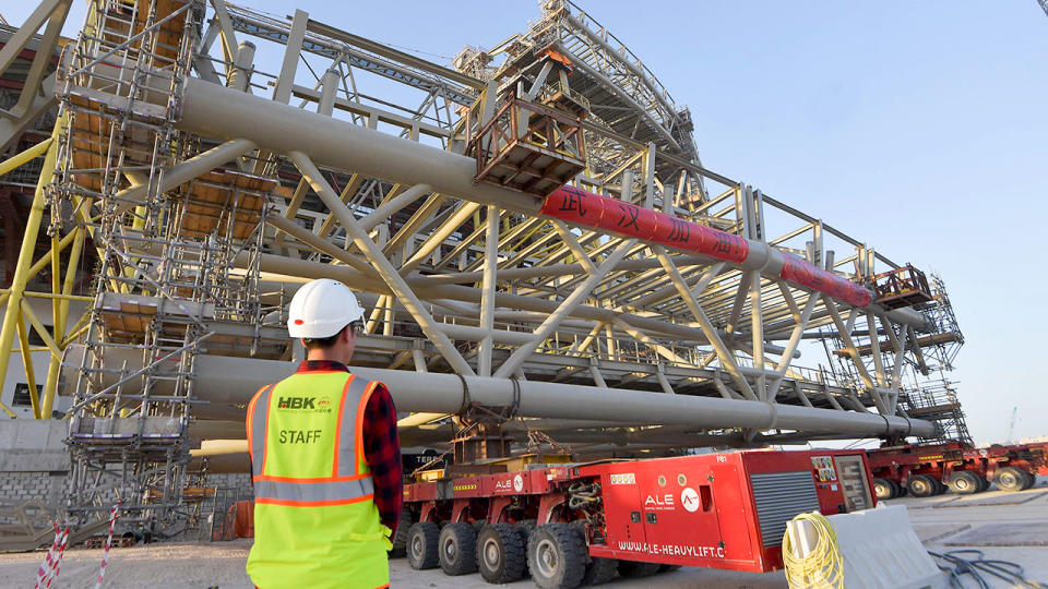 Qatar has been accused of human rights abuses relating to the thousands of migrant workers employed to build stadiums and infrastructure for the World Cup. Pic: Getty