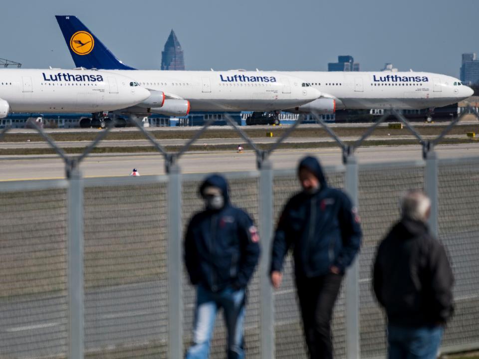 Grounded planes Lufthansa