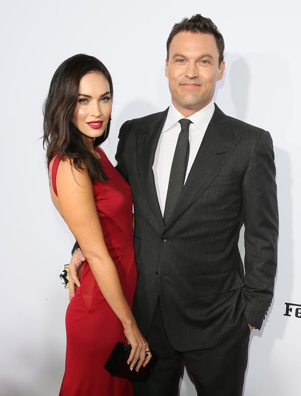 Actress Megan Fox and Brian Austin Green attend Ferrari's 60th Anniversary in the USA Gala at the Wallis Annenberg Center for the Performing Arts on October 11, 2014 in Beverly Hills, California.