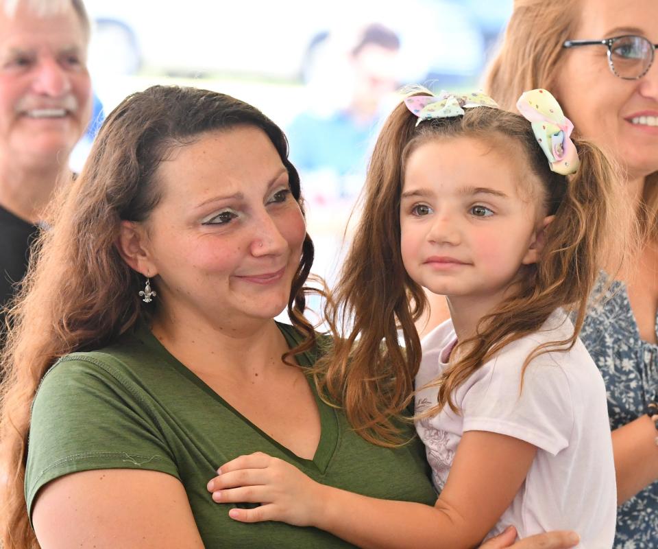 Mariah Humphries and her daughter, Ava, will move into a Space Coast Habitat for Humanity 3D-printed home in Melbourne.