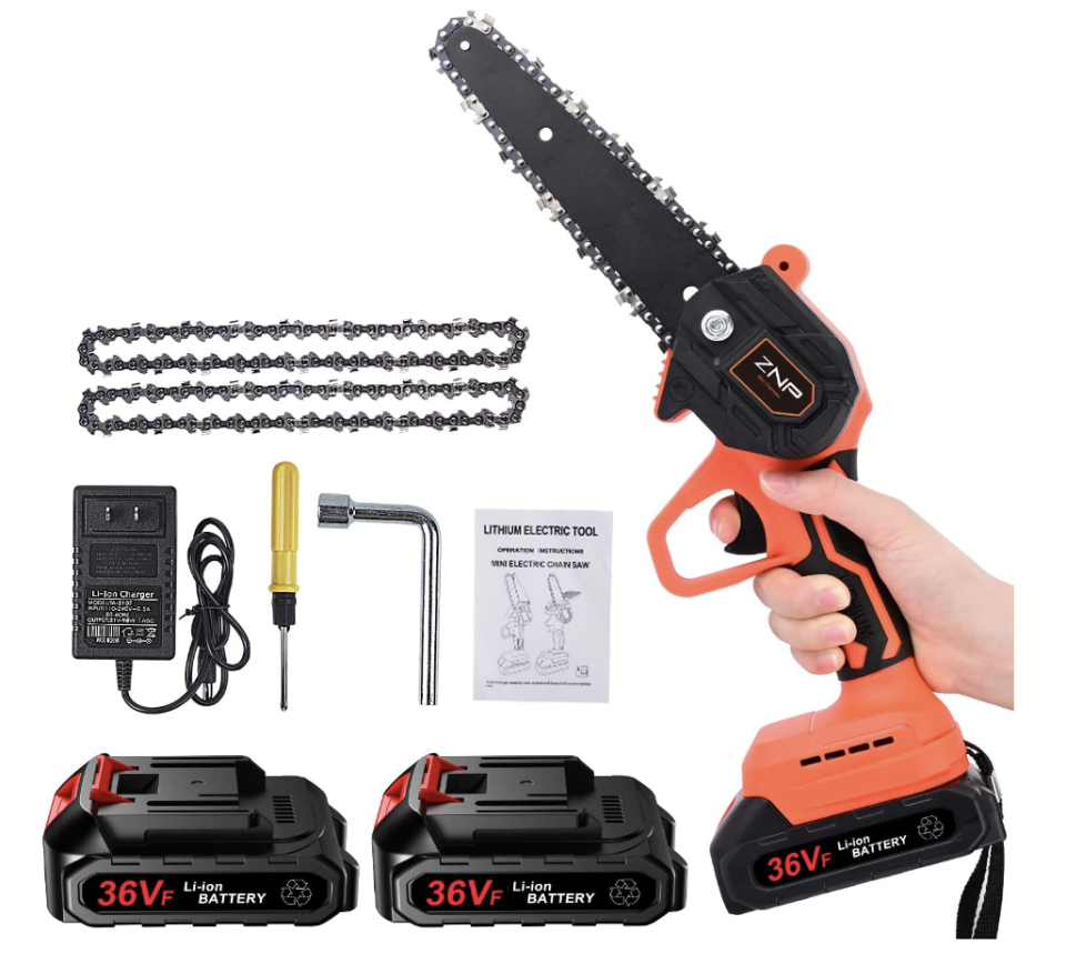 ZNP 6-inch Mini Chainsaw (Photo via Amazon)