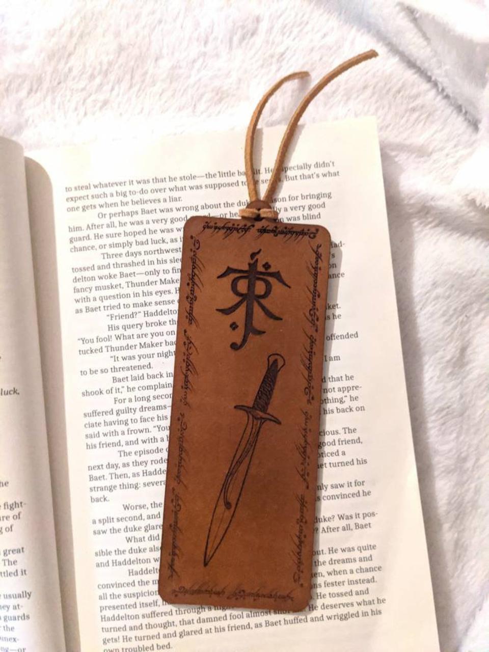 LOTR Tolkien Sting Leather Bookmark
