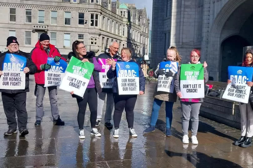 Passionate Torry RAAC protesters chanted slogans including “Stop the Raac, don’t let it crack” outside Marischal College