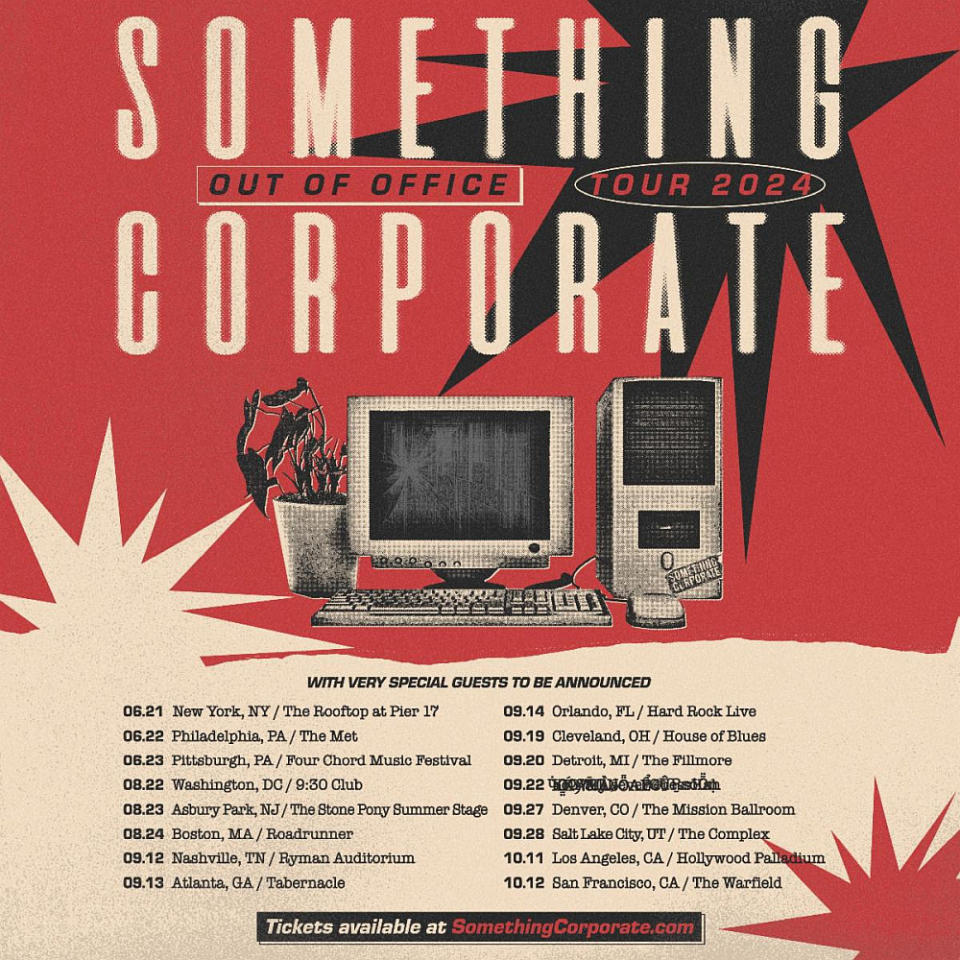 something corporate 2024 reunion tour dates poster