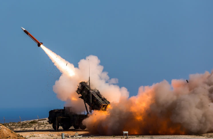 FILE - In this image released by the U.S. Department of Defense, German soldiers assigned to Surface Air and Missile Defense Wing 1, fire the Patriot weapons system at the NATO Missile Firing Installation, in Chania, Greece, on Nov. 8, 2017. Patriot missile systems have long been a hot ticket item for the U.S. and allies in contested areas of the world as a coveted shield against incoming missiles. In Europe, the Middle East and the Pacific, they guard against potential strikes from Iran, Somalia and North Korea. So it was a critical turning point when news broke this week that the U.S. has agreed to send a Patriot missile battery to Ukraine (Sebastian Apel/U.S. Department of Defense, via AP, File)