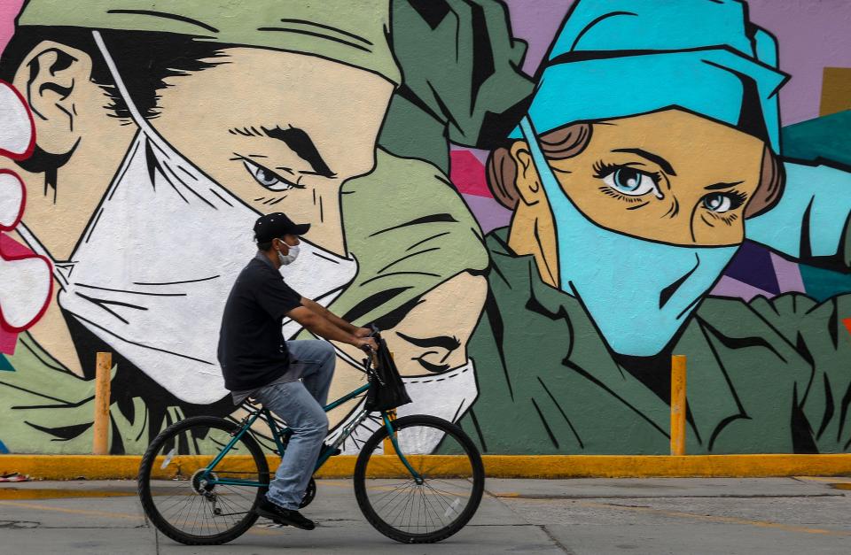 Mural del artista urbano Mick Martinez en Ciudad Juarez, Chihuahua . Foto de  HERIKA MARTINEZ / AFP