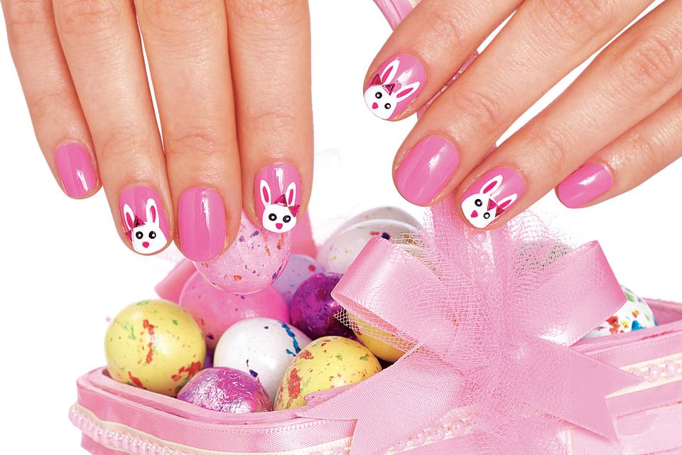 easter bunny nails