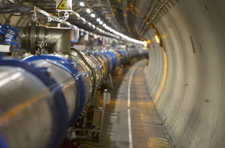 <em>School trip – Wilson is said to have had sex with a pupil on a flight back from Geneva, where they had visited the Large Hadron Collider (Picture: Rex)</em>