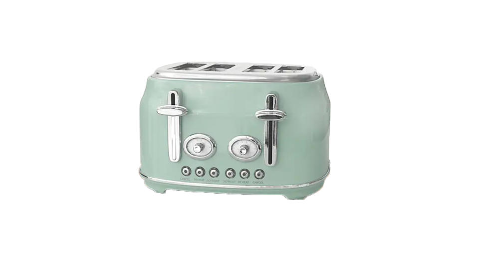 Retro Seafoam 4 Slice Toaster