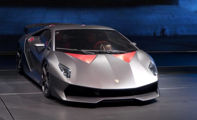 <p>Introduced in 2011, the Sesto Elemento was essentially a Lamborghini Gallardo taken to the absolute extreme. Extensive use of carbon fiber throughout the body meant it was extremely lightweight, and a 570-horsepower V-10 out back allowed for a 0-60 time of just 2.5 seconds. Insane. </p>