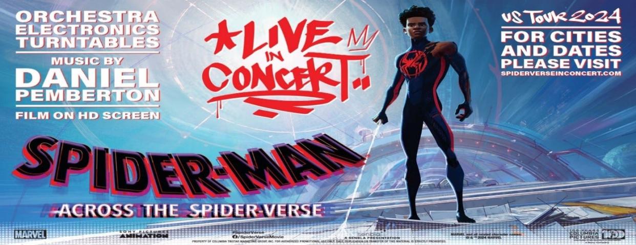 "Spider-Man: Across the Spider-Verse Live in Concert" comes to the Palace Theatre on Nov. 6.