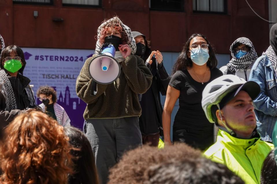 “NYU must disclose its relationship with NYPD and remove their standing presence from campus,” the protesters wrote in their list of demands. LP Media