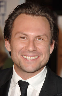 Christian Slater at the Los Angeles premiere of The Weinstein Company's Bobby