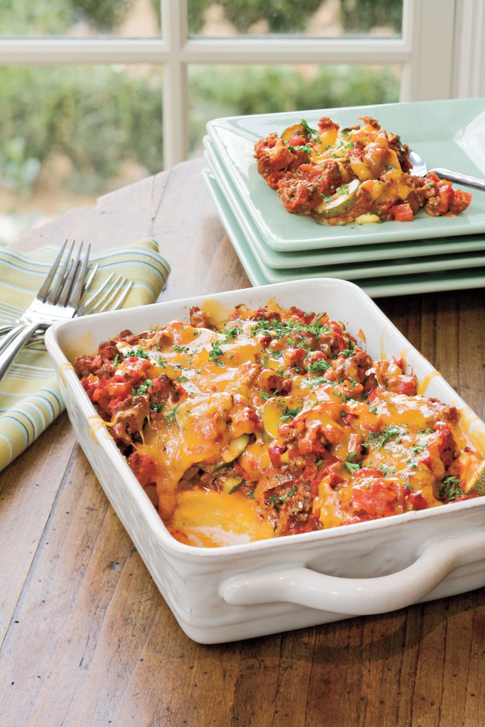 Tomato 'n' Beef Casserole With Polenta Crust