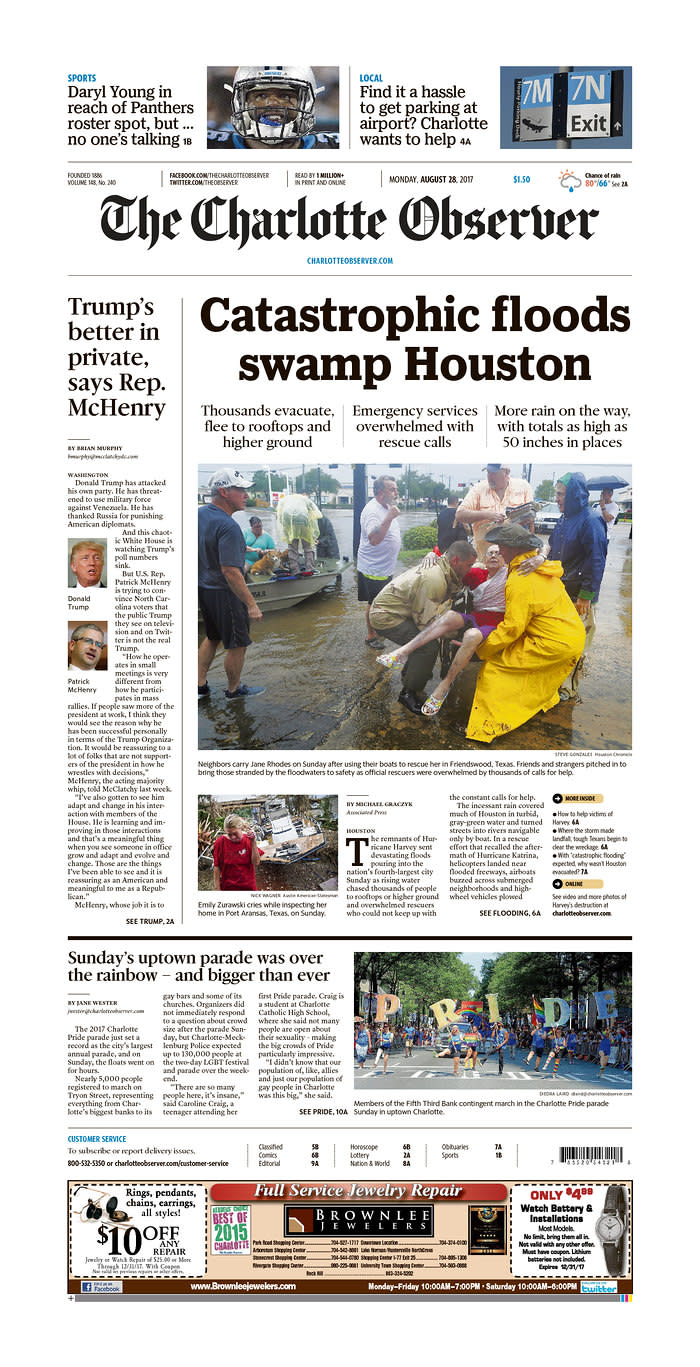 Catastrophic floods swamp Houston