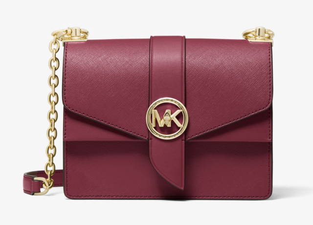 Marilyn Small Color-Block Saffiano Leather Crossbody Bag