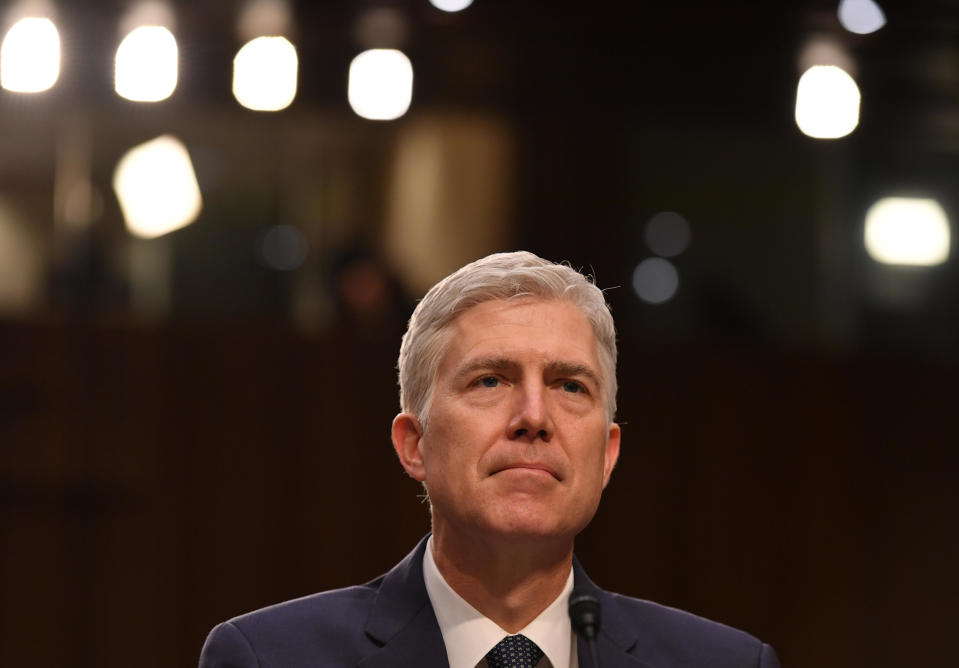 Supreme Court nominee Neil Gorsuch testifies during the third day of his confirmation hearings before the Senate Judiciary Committee on March 22, 2017. / Credit: Ricky Carioti/The Washington Post via Getty Images