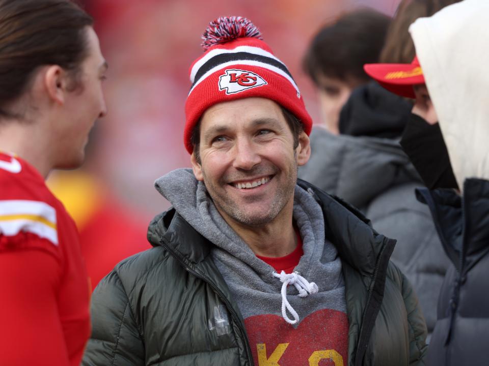 paul rudd at a kansas city chiefs game in 2022