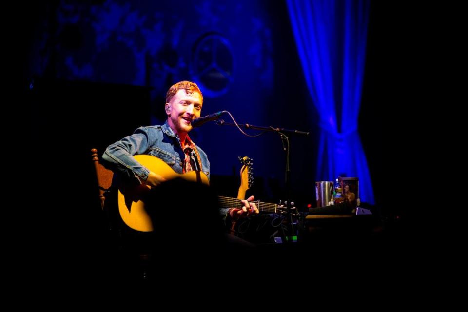 Tyler Childers performs at Rupp Arena in Lexington, Ky., on Saturday, Dec. 30, 2023. He will play a second concert on New Year’s Eve, Dec. 31; it is sold out.