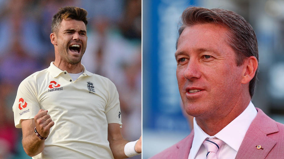 Glenn McGrath has hailed James Anderson for his record-breaking feat. Pic: Getty