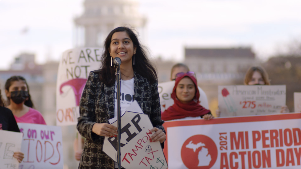 Activist Anusha Singh advocates for elimination of the tampon tax. (Bianca Cline/Periodical)