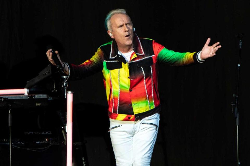 Howard Jones performs at PNC Music Pavilion on Wednesday night.