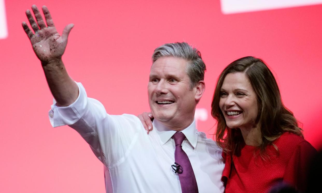 <span>Labour party leader Sir Keir Starmer with his wife, Victoria, in Liverpool in 2023.</span><span>Photograph: Christopher Furlong/Getty Images</span>